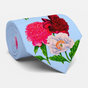 peony print  tie