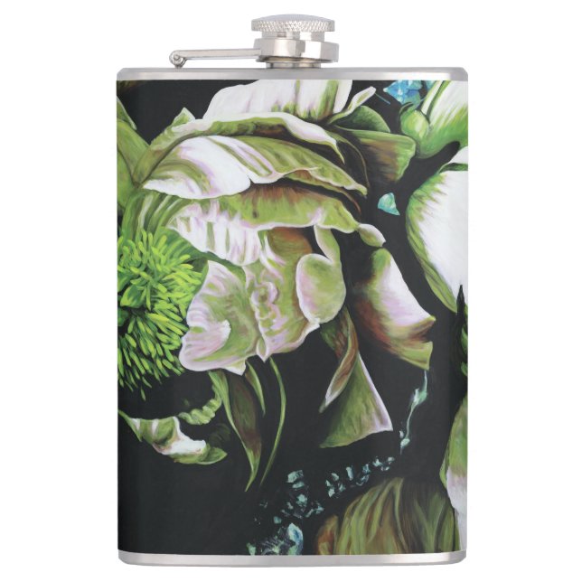 "Peony Ride" Vinyl Wrapped Flask (Front)