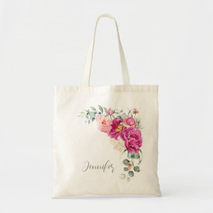 Peony & Rose Eucalyptus Sac fourre-tout vert
