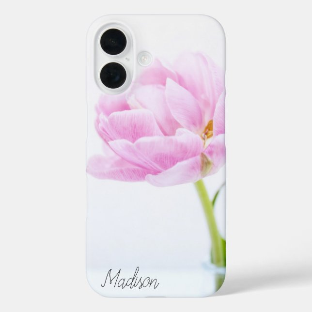 Peony rose pâle | coque iphone floral (Verso)