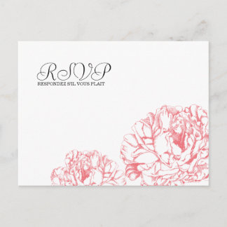Peony RSVP Postcard