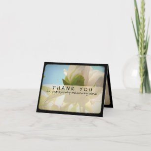 Peony Vintage Photo Sympathy Thank You Note Card 3