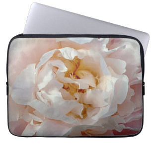 Peony Watercolor Design in Delicate Pinks Laptop Sleeve