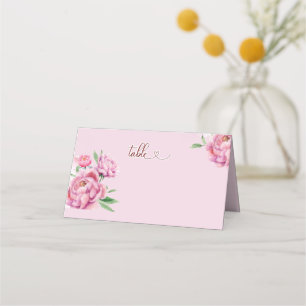 Peony Wedding Place Card