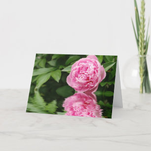 peony with reflection Philippians 1:3 Thank You Card