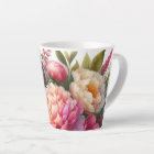 Peonys Pony Rose Floral Latte Mug