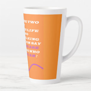 People and types message of wisdom latte mug