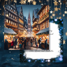 People at Strasbourg, France Christmas Market