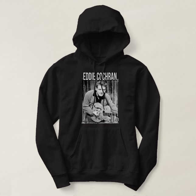 People Call Me Eddie Cochran Retro Vintage Hoodie (Design Front)