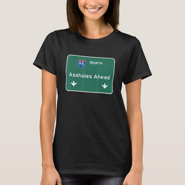 People Can't Drive Interstate 95 I95 Bad Drivers E T-Shirt (Front)