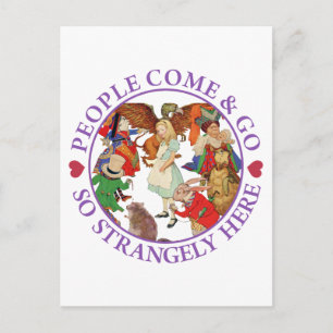People Come and Go So Strangely Here - Purple Postcard