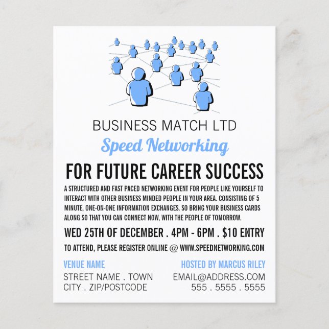 People Connect, Speed Networking Event Advertising Flyer (Front)