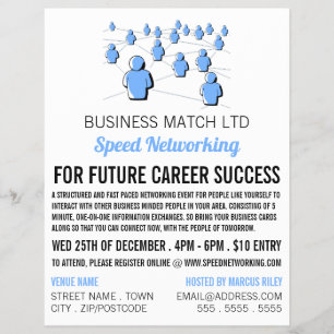 People Connect, Speed Networking Event Advertising Flyer
