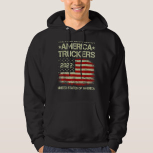 People Convoys 2022 America Truckers Freedoms Conv Hoodie