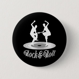 People dancing Rock and roll 2 Inch Round Button