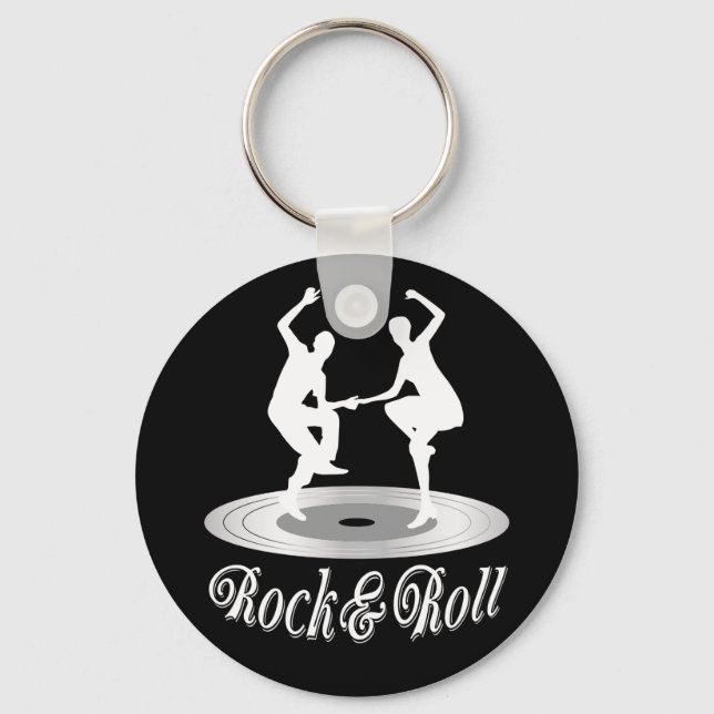 People dancing Rock and roll Keychain (Front)