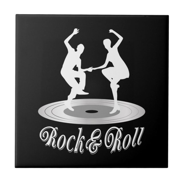People dancing Rock and roll Tile (Front)