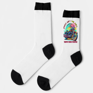 People Don't Take Trips: Vintage Retro Style Bike  Socks
