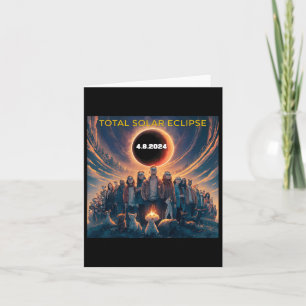 People Eclipse Gles Total Solar Eclipse 2024  Card