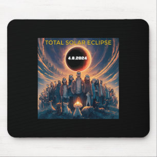 People Eclipse Gles Total Solar Eclipse 2024  Mouse Pad