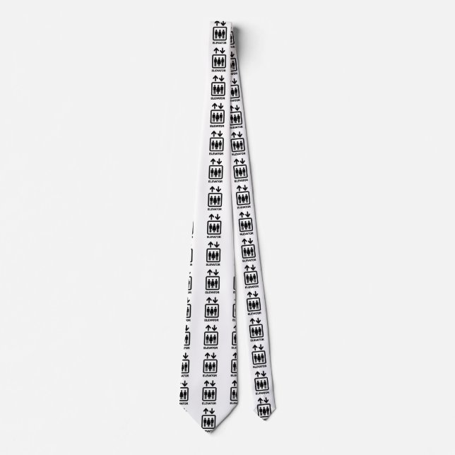 People Elevator Sign Tie (Front)