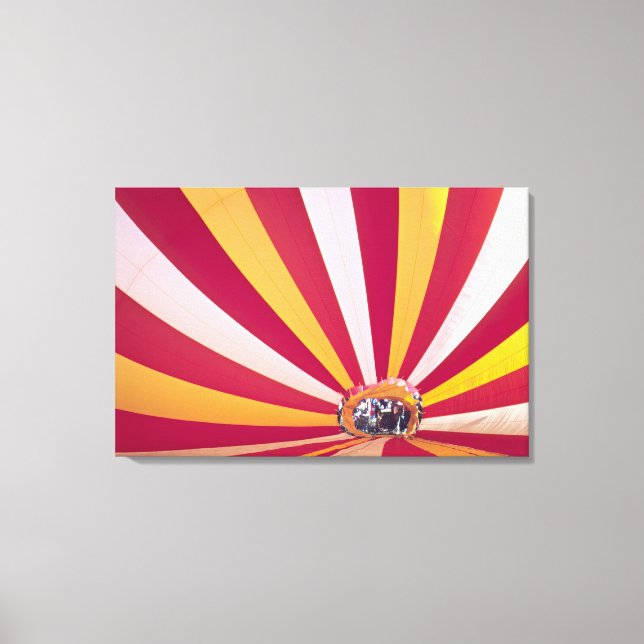 People filling a hot air balloon, Fort Collins, Canvas Print (Front)