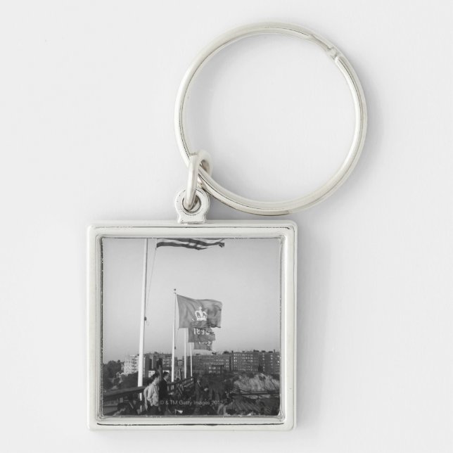 People in Bleachers Keychain (Front)