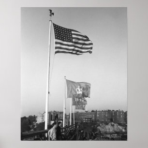 People in Bleachers Poster