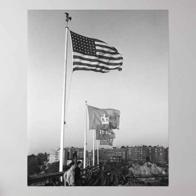 People in Bleachers Poster (Front)