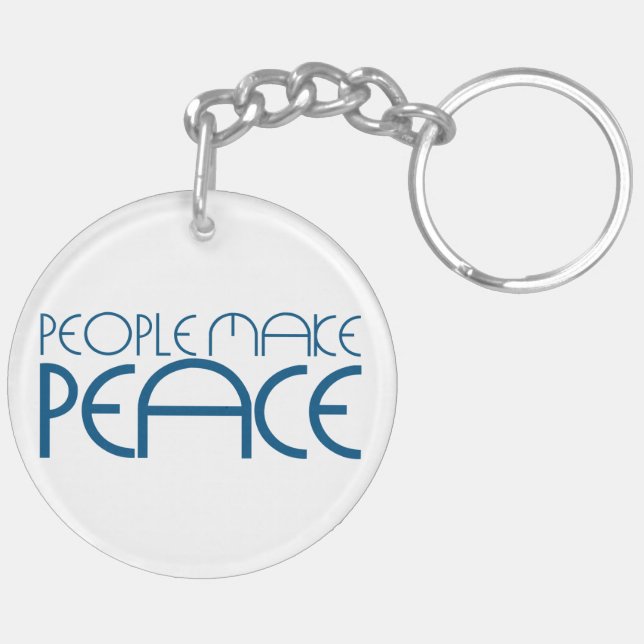 People make peace keychain (Back Left)