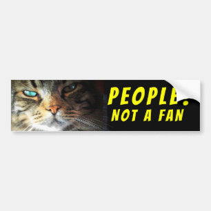People? Not A Fan Cat Meme Bumper Sticker