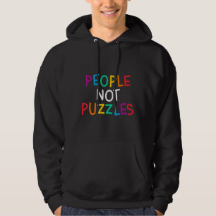 People Not Puzzles Autism Special Ed Teacher Socia Hoodie