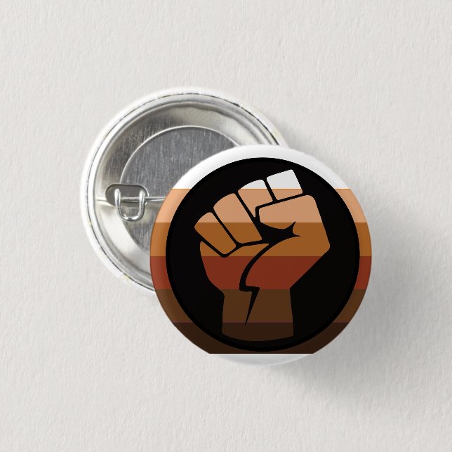 People of Colour (POC) Pride 1 Inch Round Button (Front & Back)