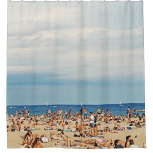 People on brown sand beach