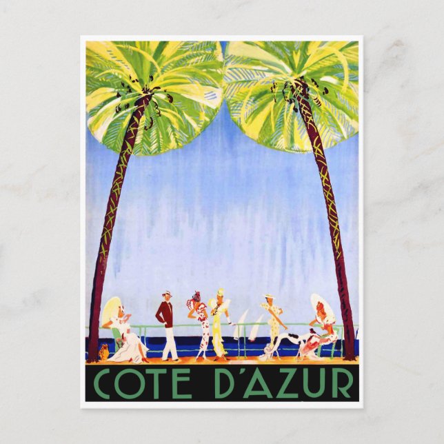 People on French riviera, France Postcard (Front)