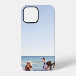 People on white sands by the beach iPhone 12 case