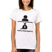 People Over Profits Women's Crew Neck T-shirt
