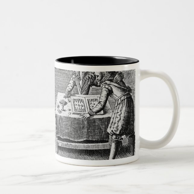 People Playing Backgammon Two-Tone Coffee Mug (Right)