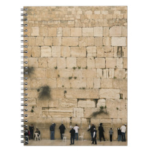 People praying at the wailing wall notebook