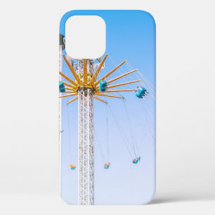 People riding swing amusement ride low-angle photo iPhone 12 case