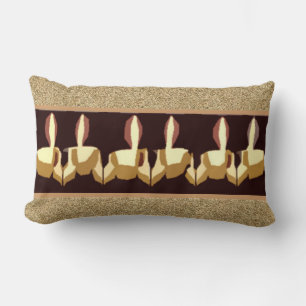 People Shadows Outlines Pattern Lumbar Pillow