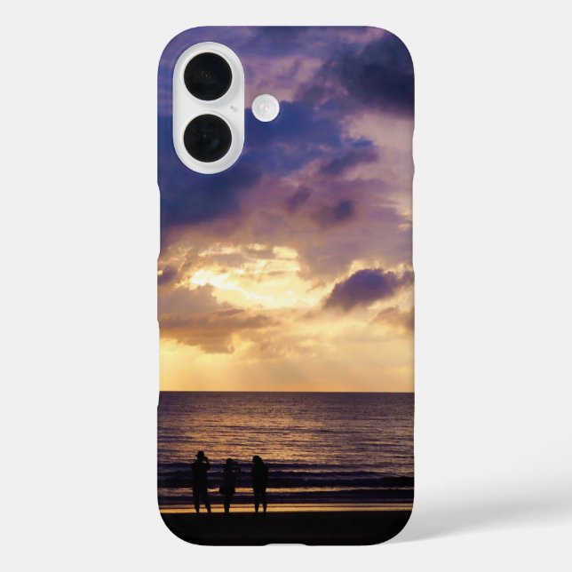 People Silhouettes Malaysia Sunset Beach Photo Case-Mate iPhone Case (Back)