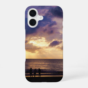 People Silhouettes Malaysia Sunset Beach Photo iPhone 16 Case