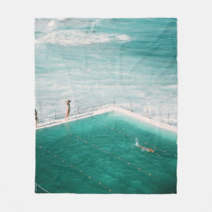 People standing and swimming on swimming pool besi fleece blanket
