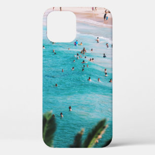 People swimming in the beach iPhone 12 case