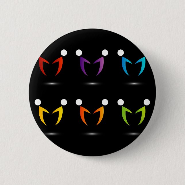 People together showing unity 2 inch round button (Front)
