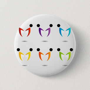 People together showing unity 2 inch round button