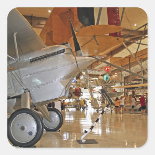People touring National Museum of Naval Aviation Square Sticker