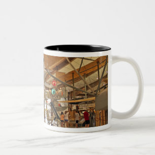 People touring National Museum of Naval Aviation Two-Tone Coffee Mug
