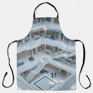 PEOPLE WALKING INSIDE LIBRARY APRON